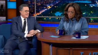 Oprah Steals Stephen Colbert’s Chair to Flip Interview on Him and Ask About His Impending Exit | Video