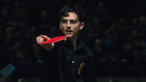 Timothée Chalamet in “Marty Supreme” (Credit: A24)
